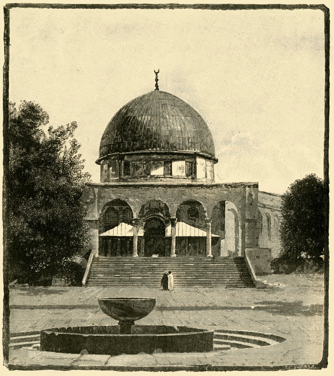 Klippekuplen, Jerusalem, 1890. af Unbekannt