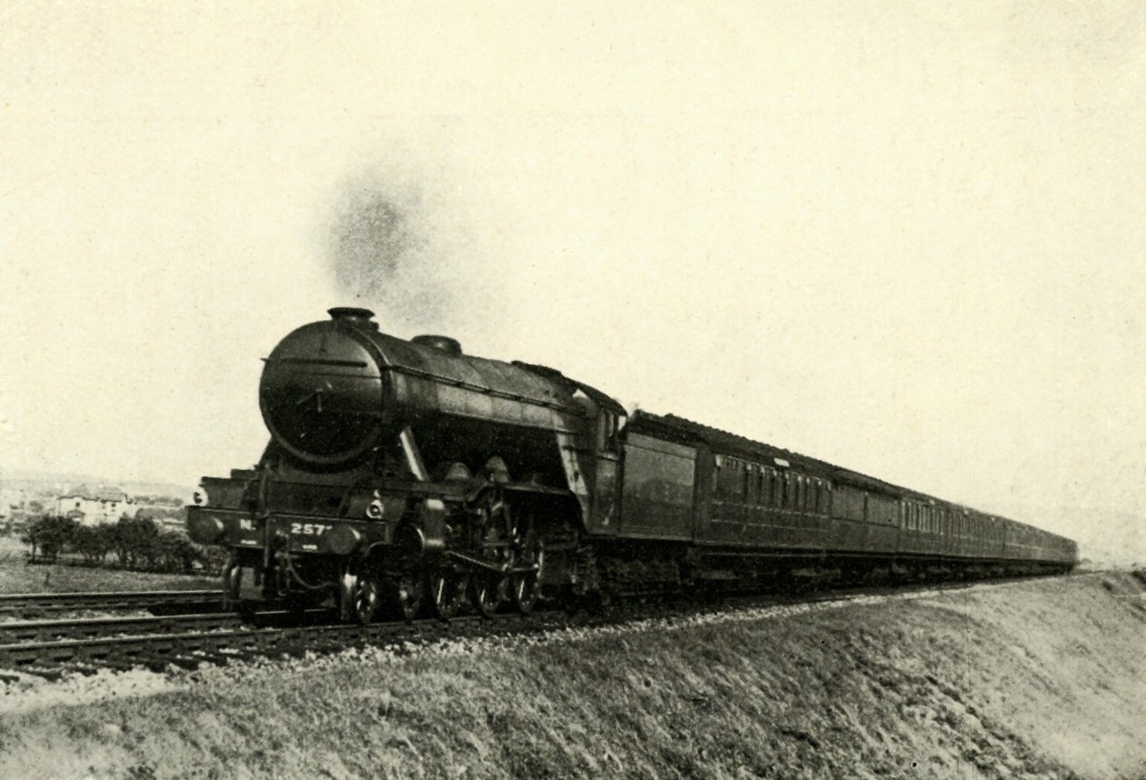 The Down Flying Scotsman Passing Reston, c1930. af Unbekannt