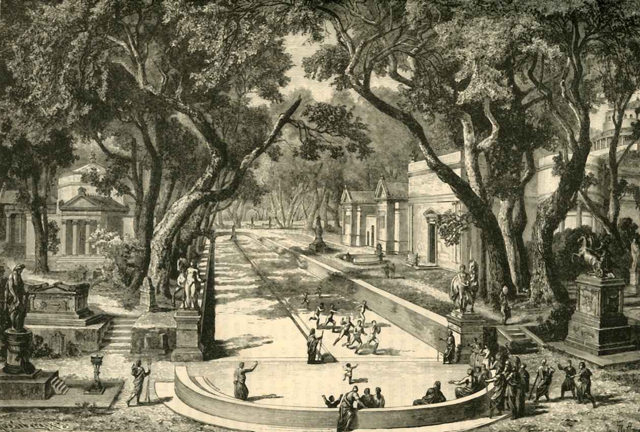 Dromos i Sparta, restaureret, 1890. af Unbekannt