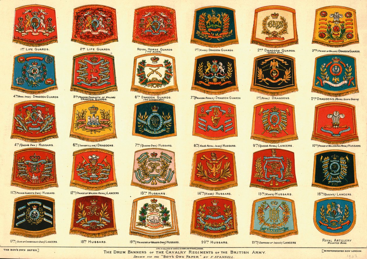 The Drum Banners of the Cavalry Regiments of the British Army, 1902 af Unbekannt