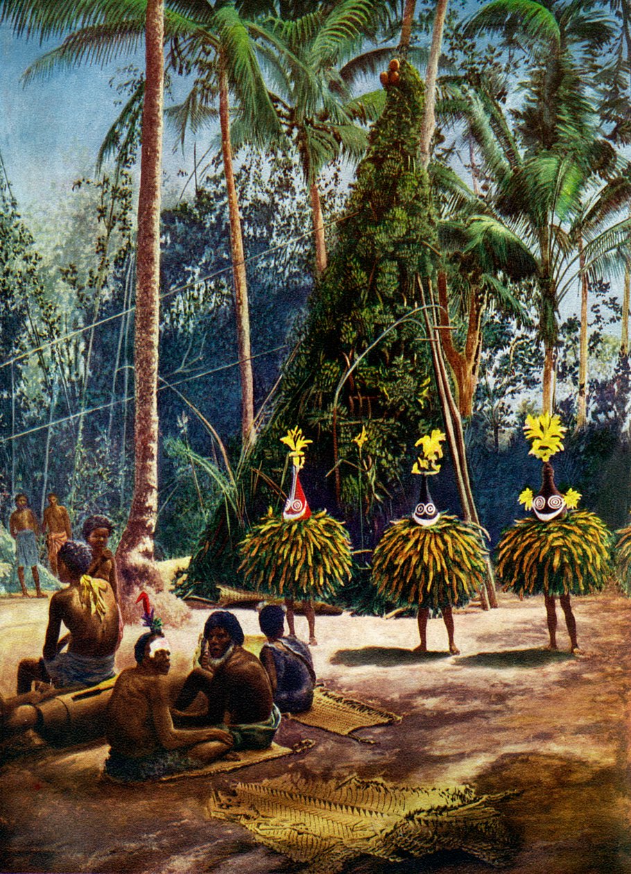 Duk Duk Society, Bismarck Archipelago, Papua Ny Guinea, 1920 af Unbekannt