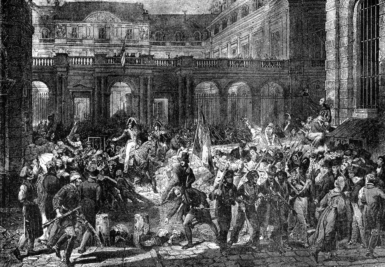 Hertugen af Orleans forlader det kongelige palads, Paris, 31. juli 1830 1882-1884 af Unbekannt