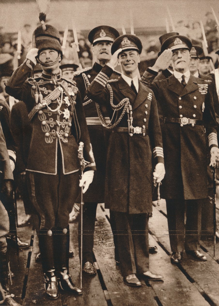 Hertugen af York og prins Henry byder prinsen af Wales velkommen i Portsmouth, 1925 af Unbekannt