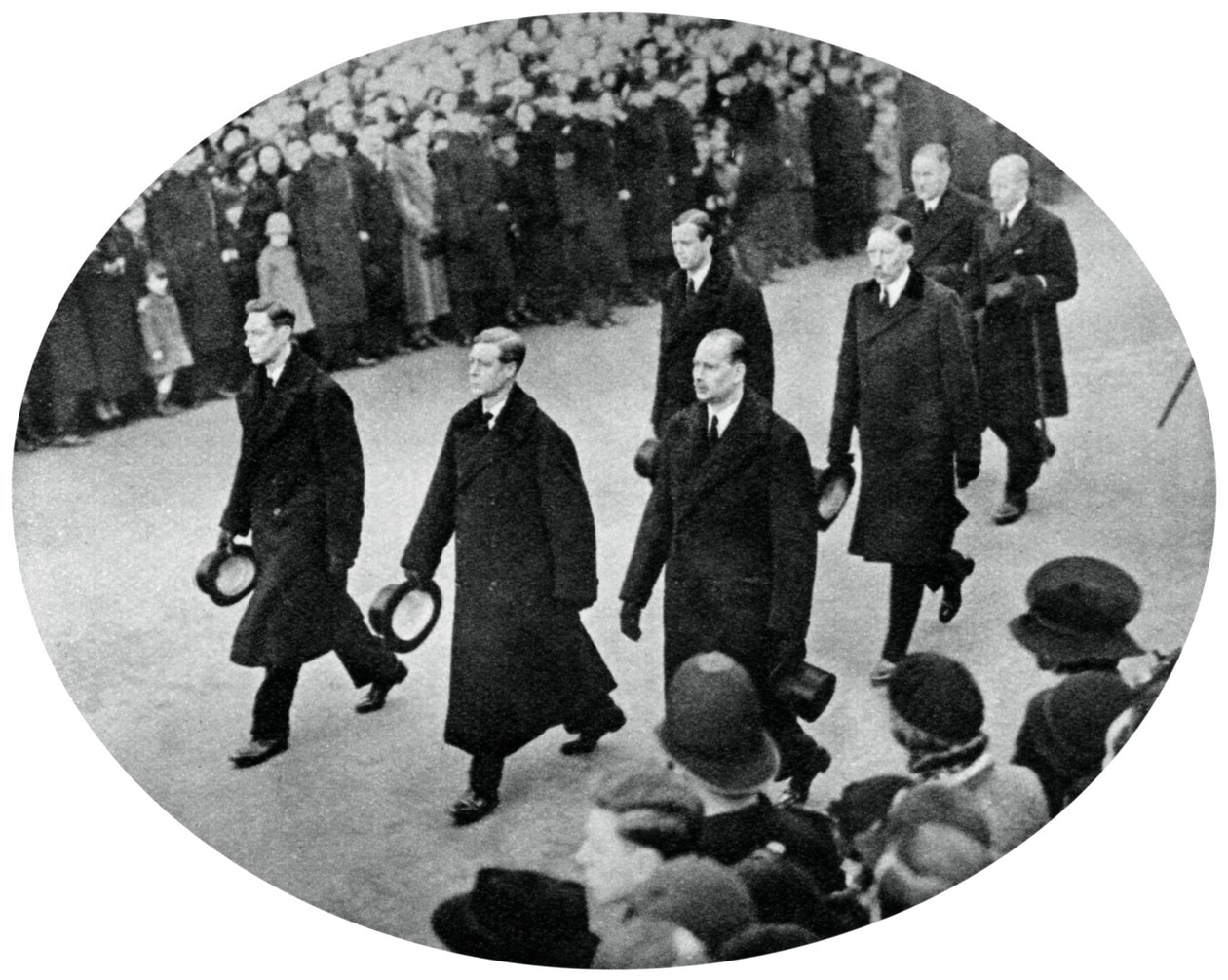 Hertugen af York og hans brødre i King George Vs begravelsesoptog, 1936, 1937 af Unbekannt