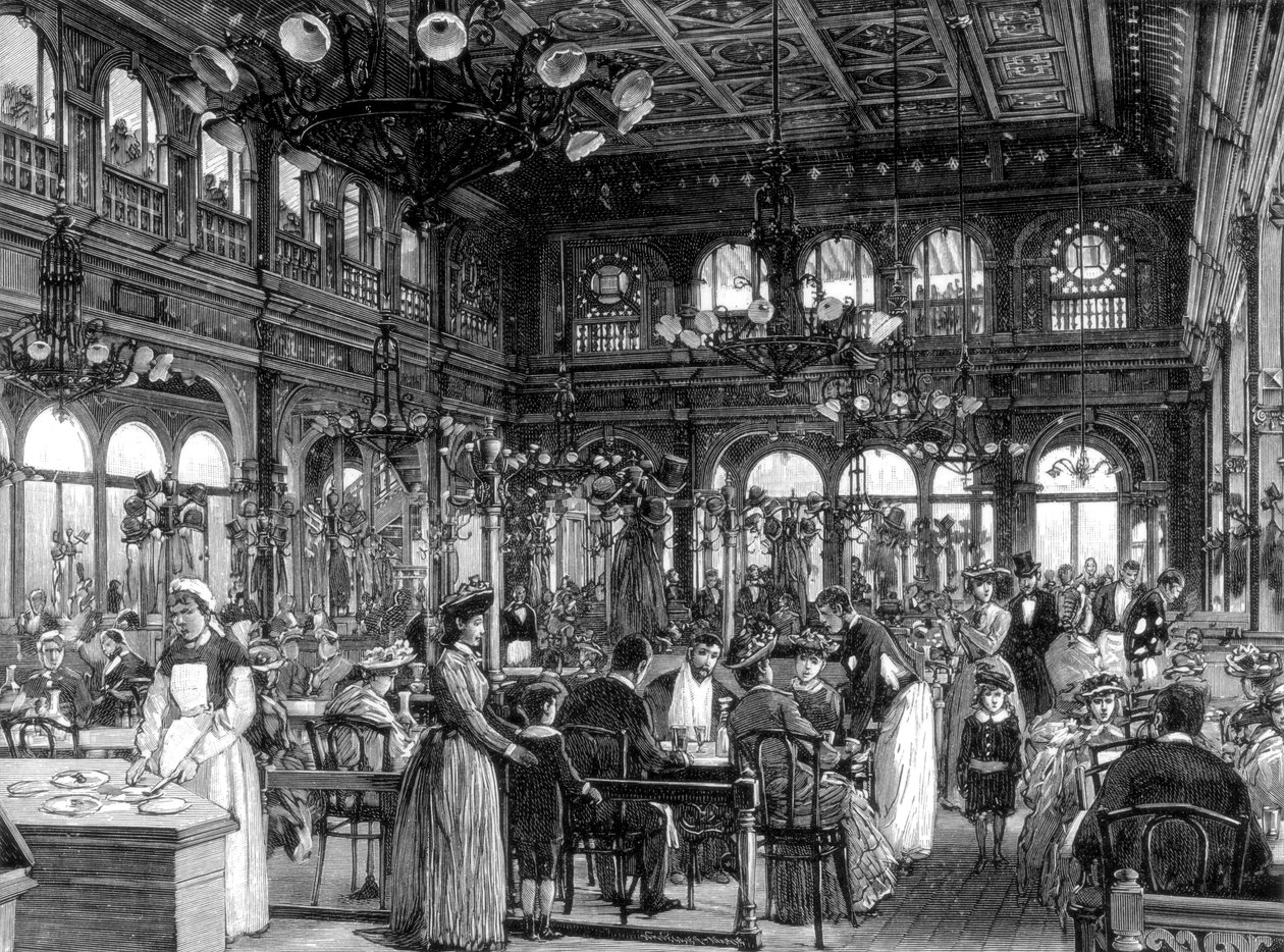 Duval Restaurant på Quai de Billy, Paris, 1889 af Unbekannt