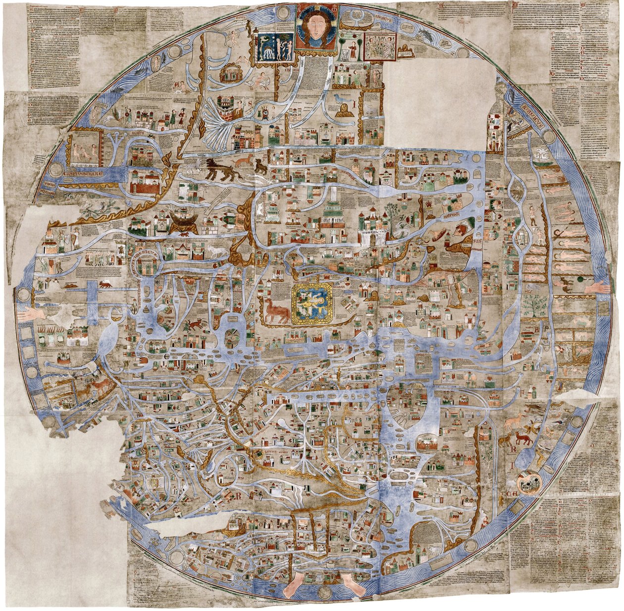 Ebstorf-kortet, ca. 1300 af Unbekannt