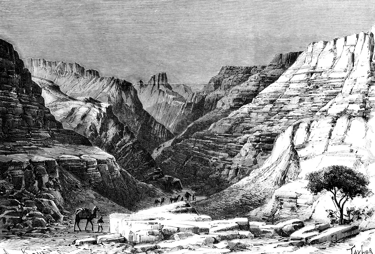 Egueri Gorge, Nordafrika, 1895 af Unbekannt