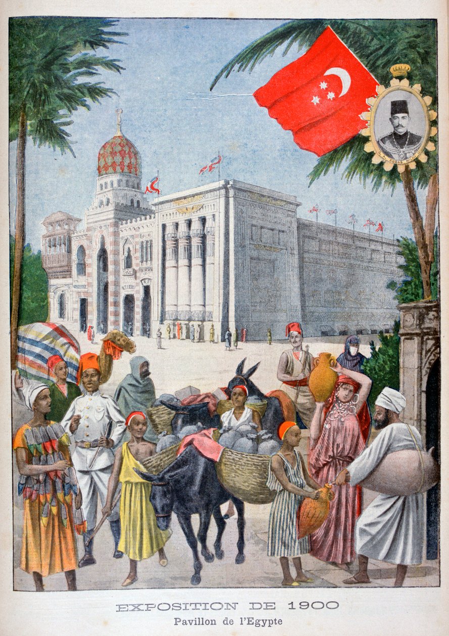 Den egyptiske pavillon på verdensudstillingen i 1900, Paris, 1900 af Unbekannt