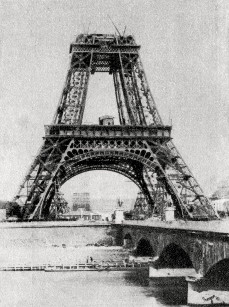 Eiffeltårnet under opførelse, Paris, c1888 af Unbekannt