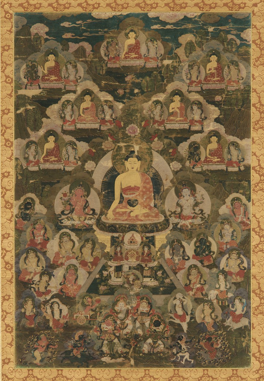 De otte medicinbuddhaer, 1700-tallet. af Unbekannt