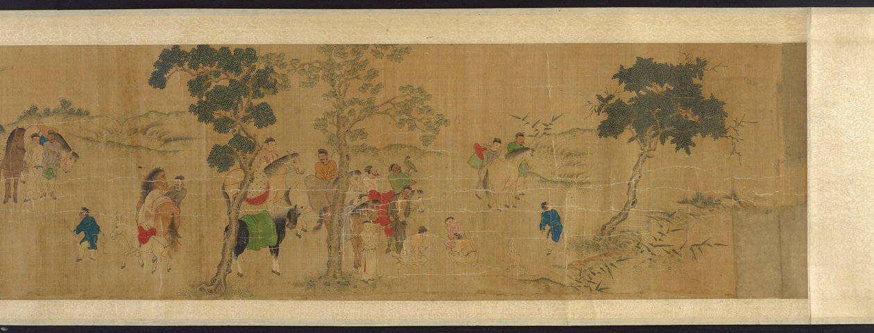 De atten lærde ved en litterær samling, Ming- eller Qing-dynastiet, 1600-tallet. af Unbekannt