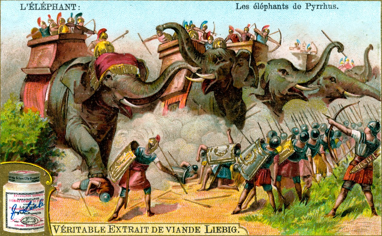 Elefanterne fra Pyrrhus, c1900 af Unbekannt