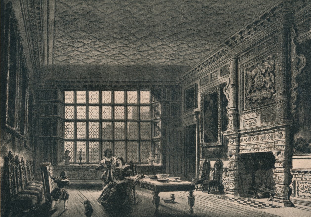 The Elizabethan Room, Coombe Abbey, Warwickshire, 1915 af Unbekannt