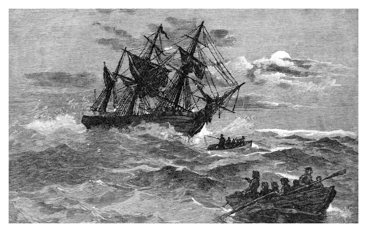 The Endeavour på revet, Australien, 1770 1886 af Unbekannt