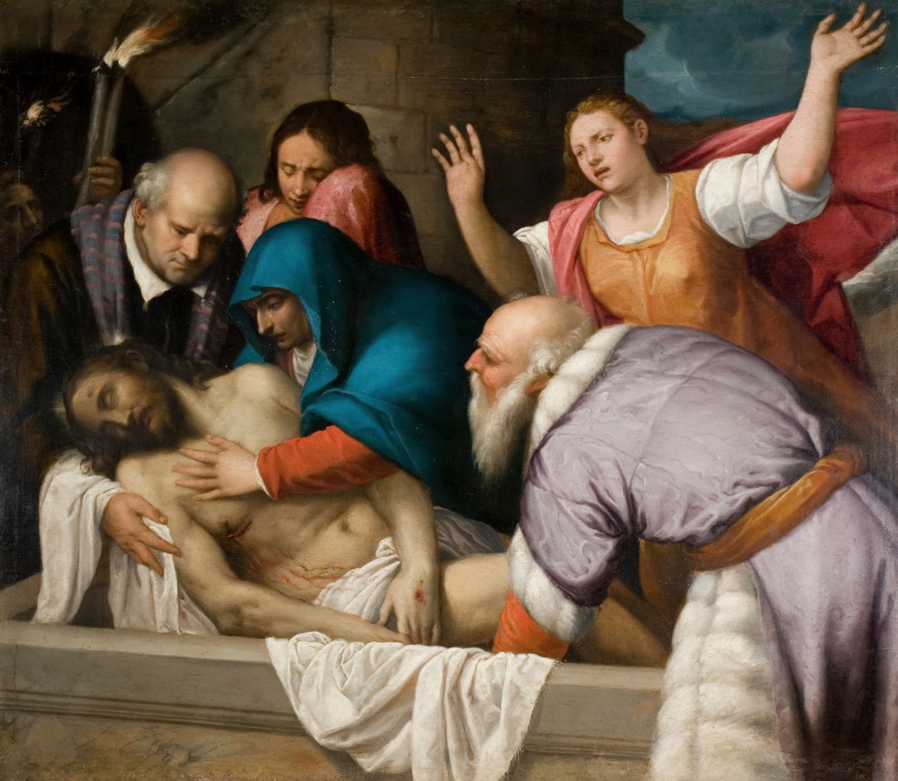 Kristi gravlæggelse, 1500-1600. af Unbekannt