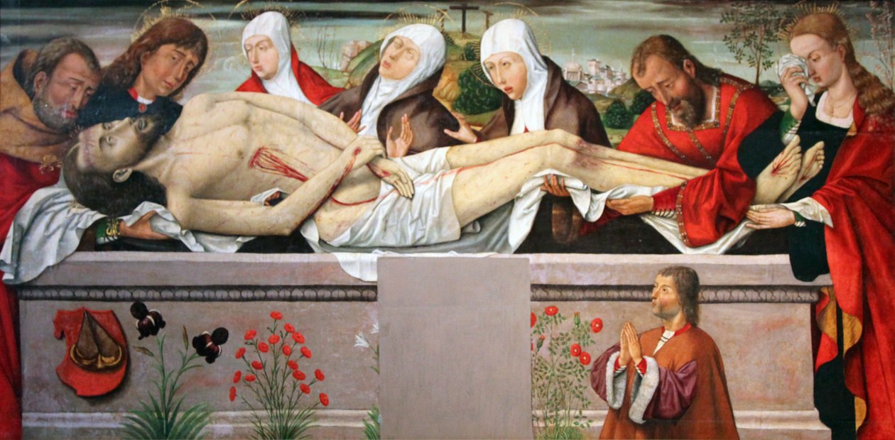 Kristi gravlæggelse, c1490-c1500 af Unbekannt