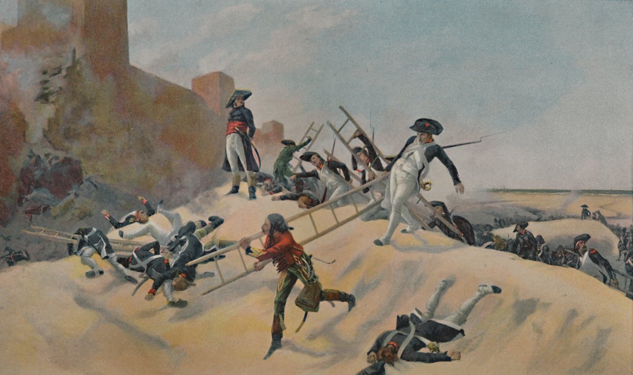 Eksemplet. - Kleber ved overfaldet af Acre, 1799, 1896 af Unbekannt
