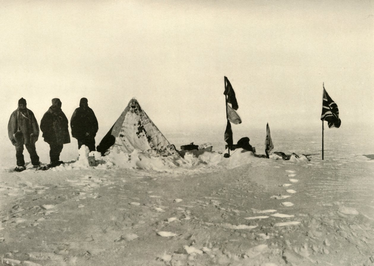 The Farthest South Camp After Sixty Hours Blizzard, februar 1909 af Unbekannt