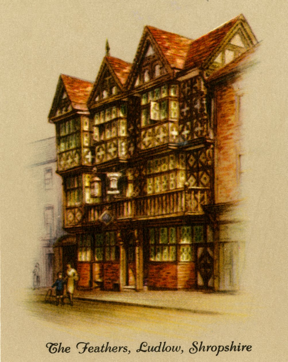 The Feathers, Ludlow, Shropshire, 1936. af Unbekannt
