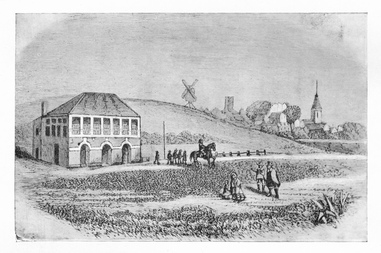 Den første Grand Stand på Newmarket, c1765, 1911 af Unbekannt