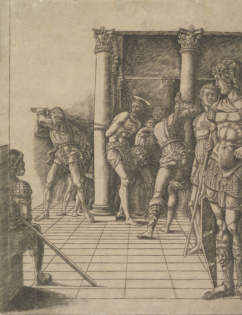 Flagelleringen, med fortovet, ca. 1475-80. af Unbekannt