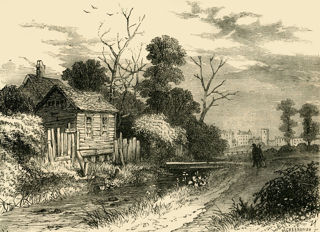 The Fleet River, nær St. Pancras, 1825, c1876. af Unbekannt