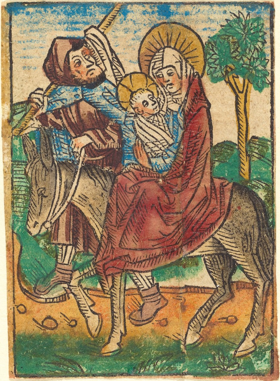 Flugten til Egypten, ca. 1490. af Unbekannt