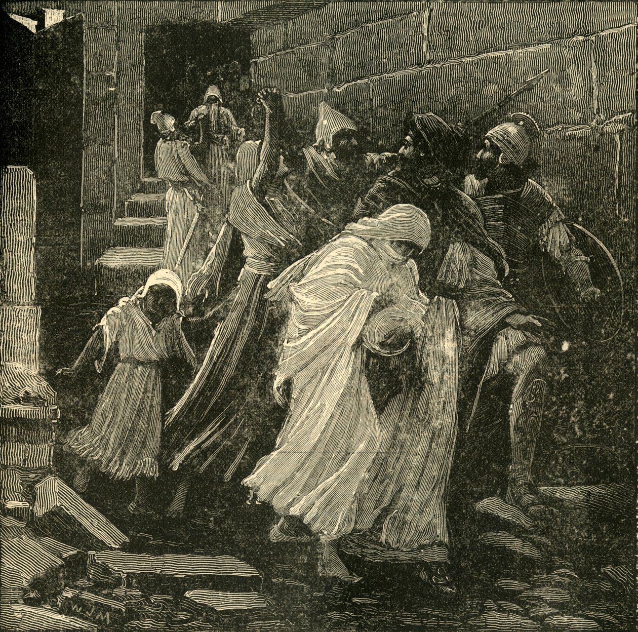 Zedekias flugt, 1890. af Unbekannt