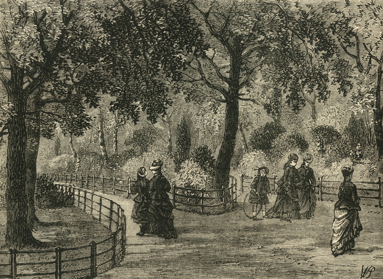 The Flower Walks, Kensington Gardens, c1876. af Unbekannt
