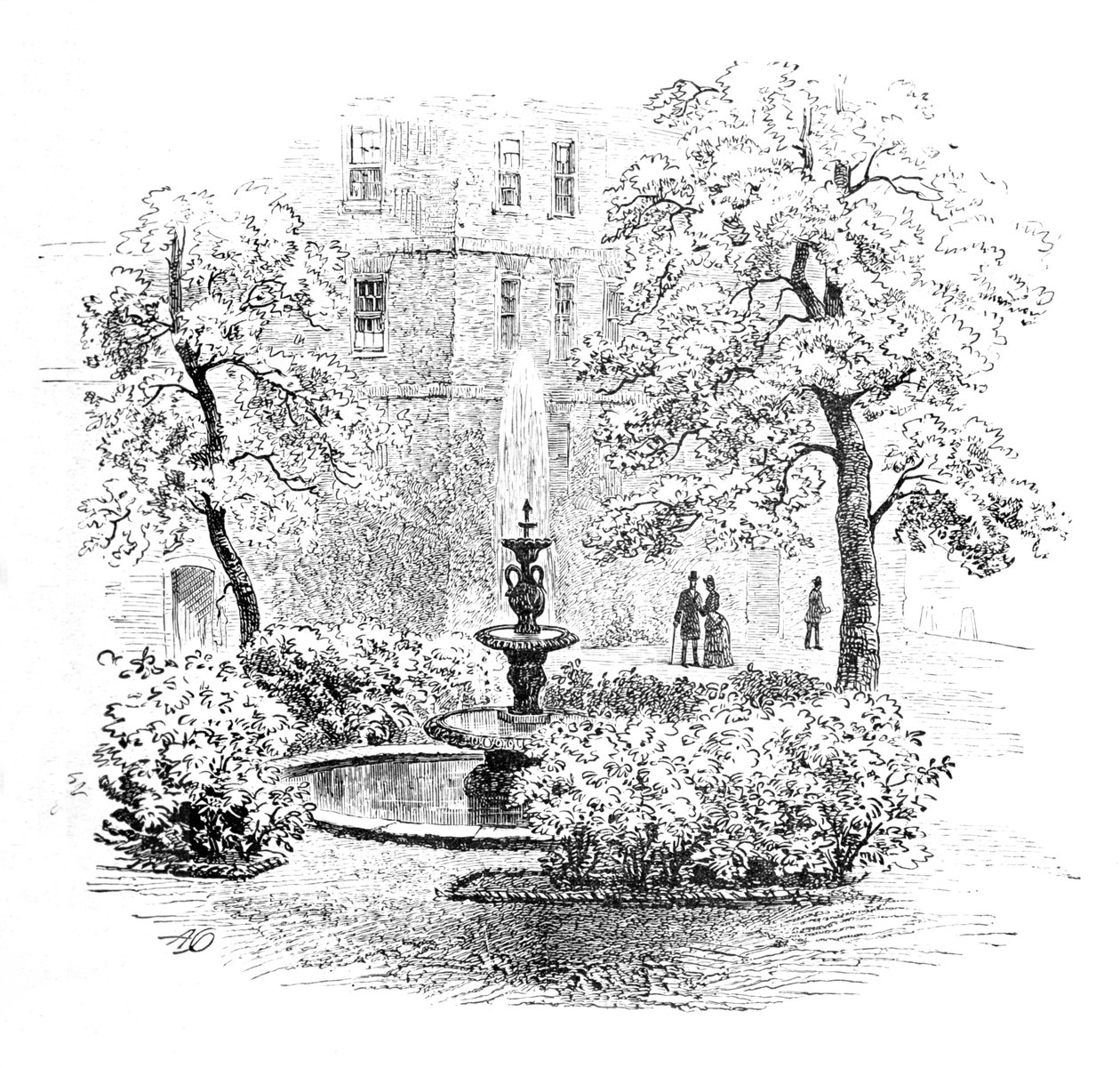The Fountain, Middle Temple, 1890 af Unbekannt