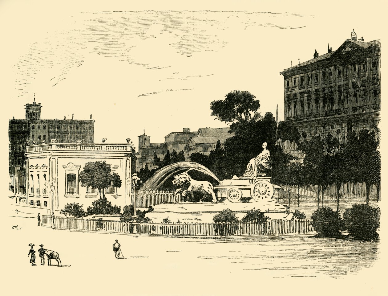 Cybele-fontænen, Madrid, 1890. af Unbekannt