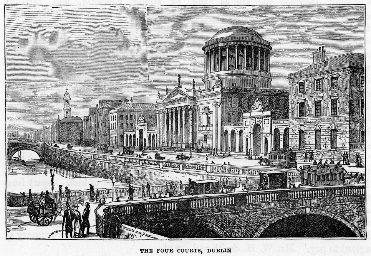 The Four Courts, Dublin, 1800-tallet af Unbekannt