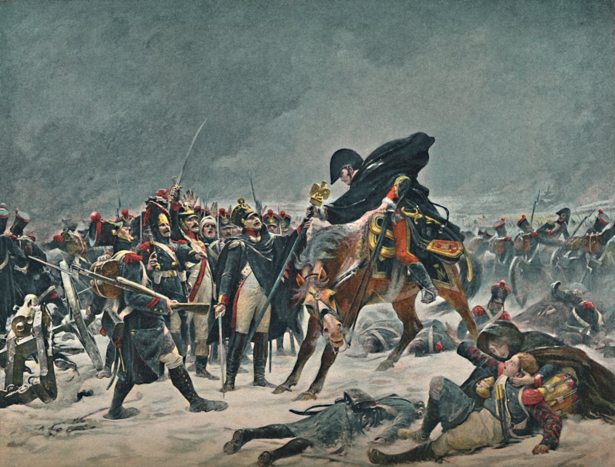 Den fjortende linje ved Eylau, februar 1807, 1896. af Unbekannt