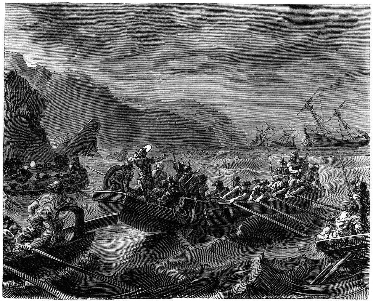 Frankerne krydser det rasende hav, 1882-1884 af Unbekannt