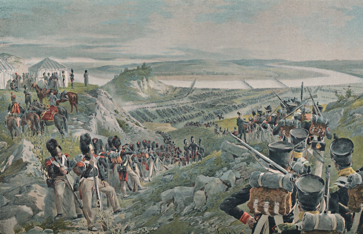 Den franske hær krydser Niemen, 1812, 1896 af Unbekannt