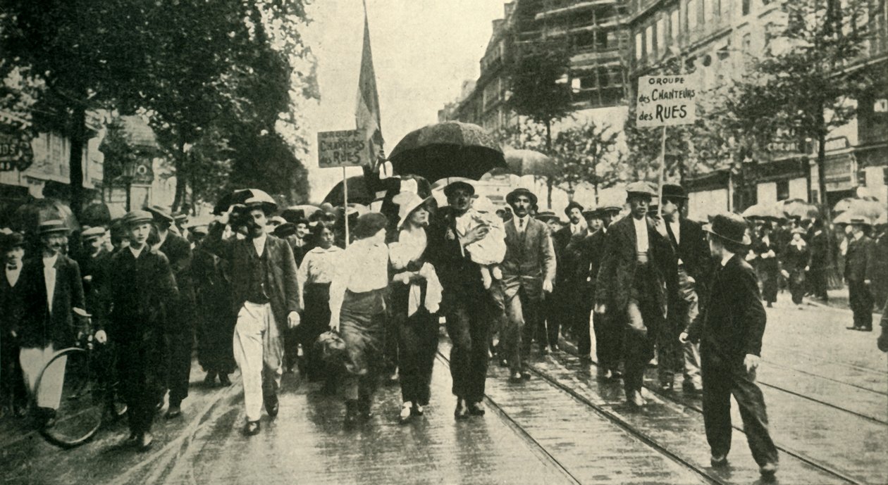 The French Call to Arms: Reservister slutter sig til Colours i Paris, 1920. af Unbekannt