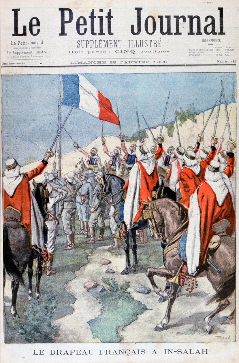 Det franske flag i In Salah, Algeriet, 1900 af Unbekannt