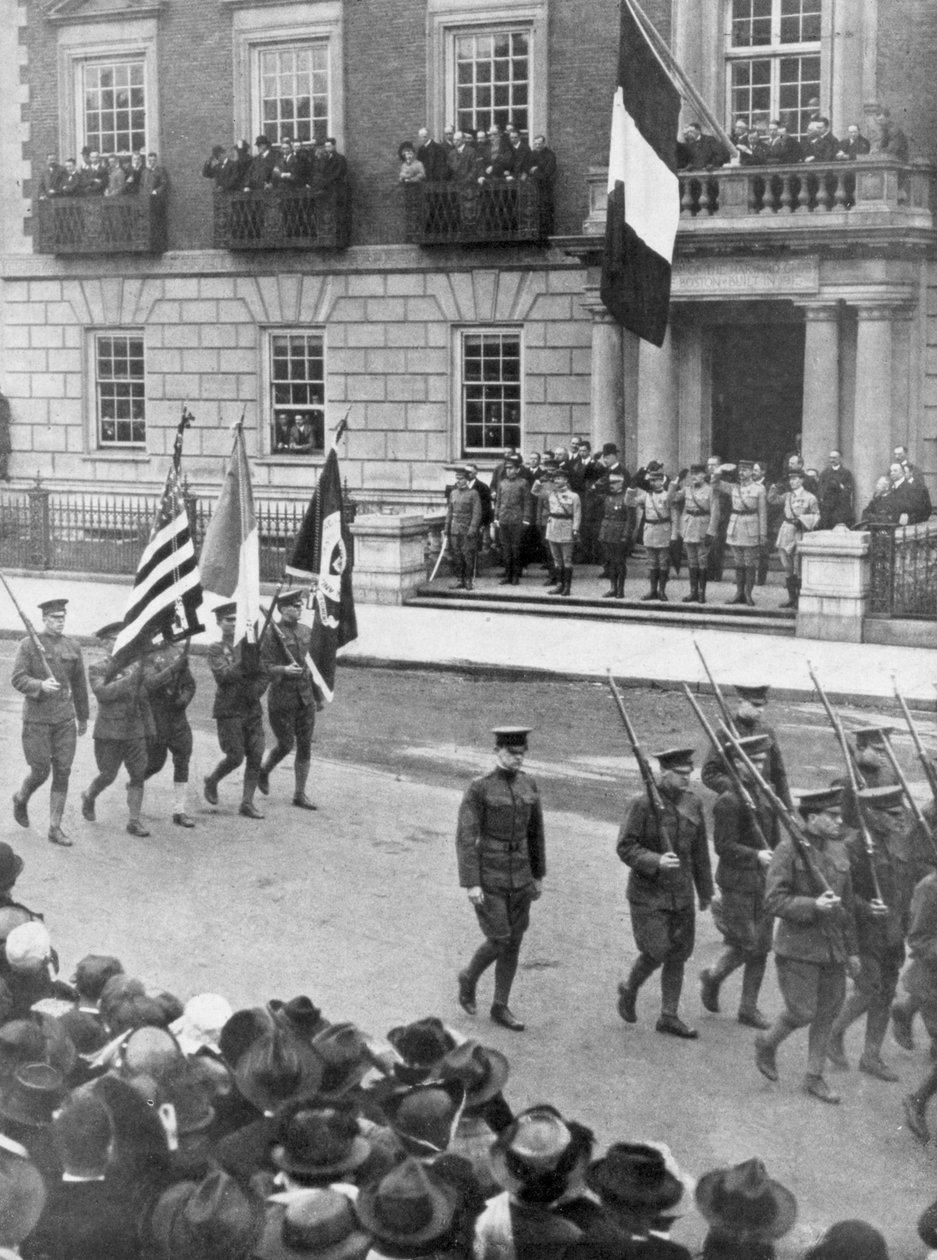 Den franske militærmission til Amerika, Harvard Club, Boston, Massachusetts, USA, 1917 af Unbekannt