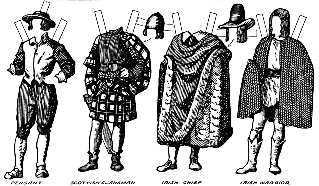 The Gallery of British Costume: Kjole båret i det sene sekstende århundrede, c1934 af Unbekannt
