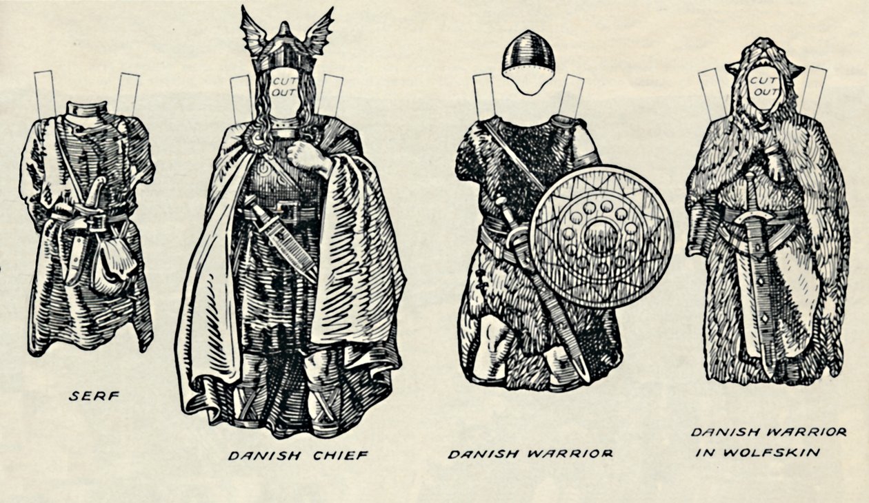 The Gallery of British Costume: The Dress of Danes & Later Anglo-Saxons, c1934 af Unbekannt