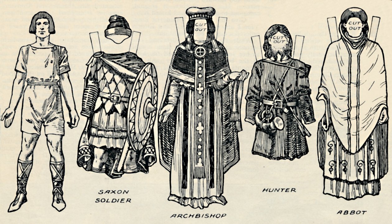 The Gallery of British Costume: The Dress of Danes & Later Anglo-Saxons, c1934 af Unbekannt