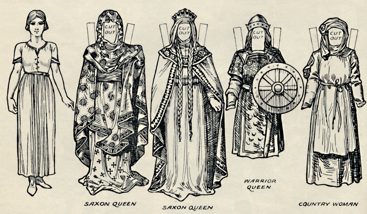 The Gallery of British Costume: The Dress of Danes & Later Anglo-Saxons, c1934 af Unbekannt