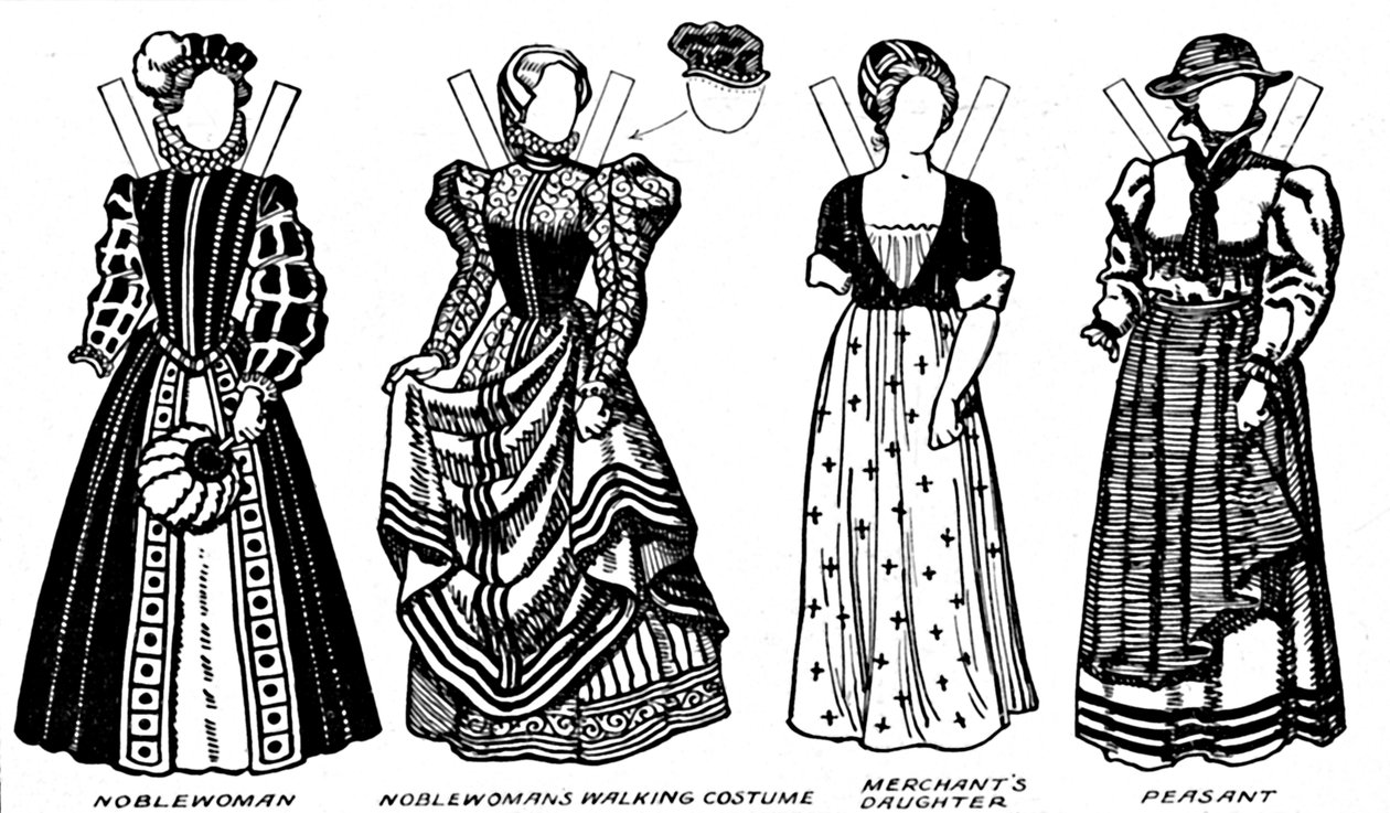 The Gallery of Costume: Kjoler båret i de dage, da dronning Mary regerede, c1934 af Unbekannt