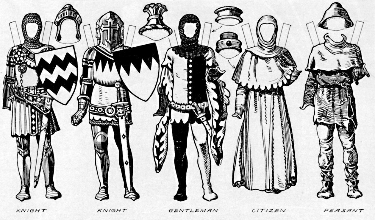 The Gallery of Costume: Kjoler båret i de sidste år af Edward IIIs regeringstid, c1934 af Unbekannt
