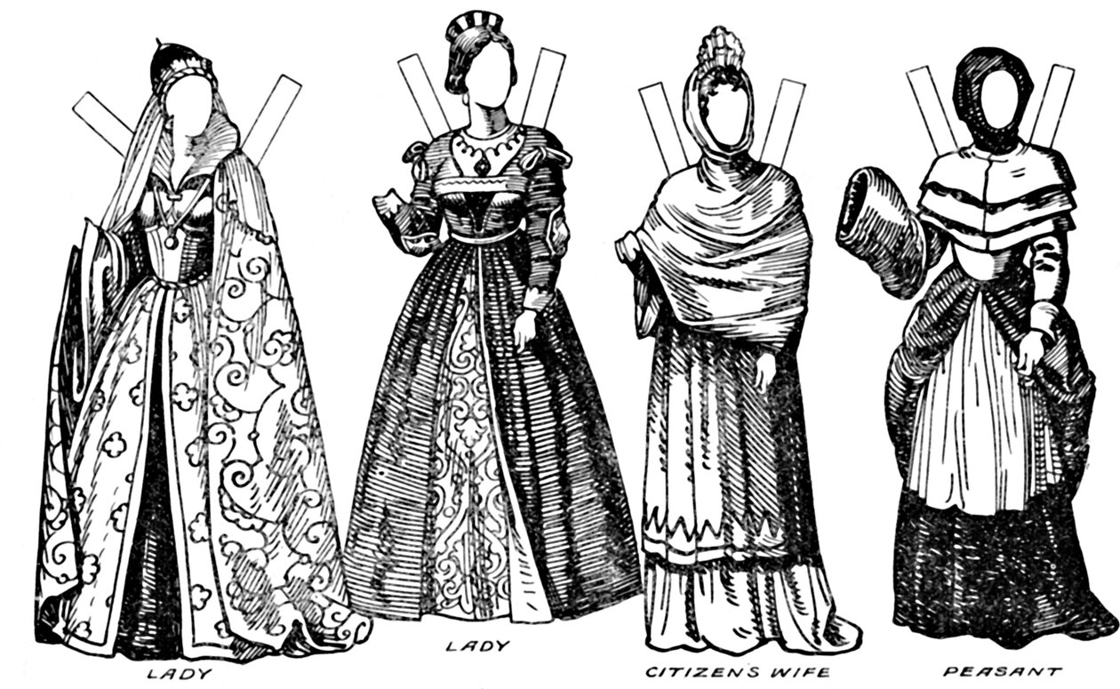 The Gallery of English Costume: Nogle af kjolerne båret i William IIIs tid, c1934 af Unbekannt
