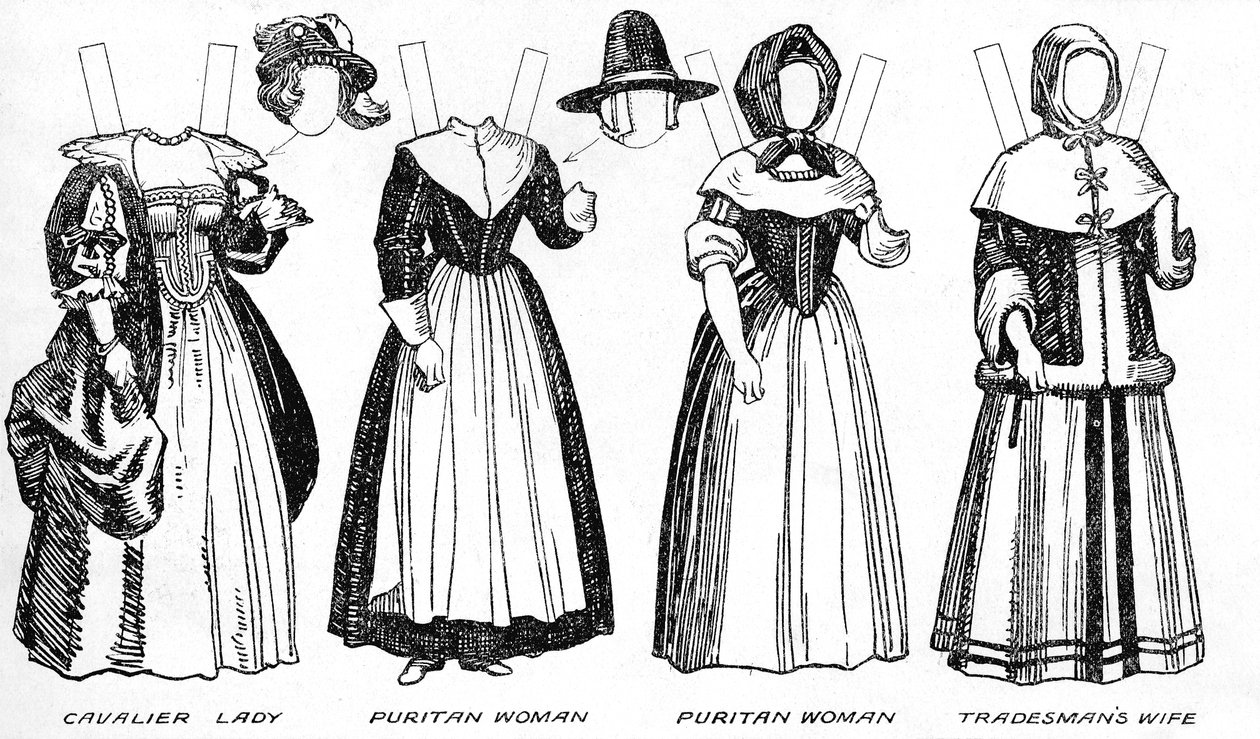The Gallery of Historic Costume: Some Dresses of Cavaliers and Roundheads, c1934 af Unbekannt