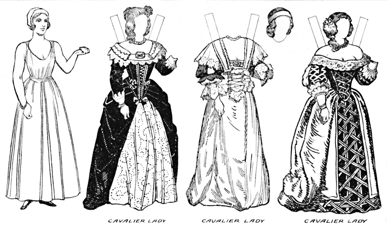 The Gallery of Historic Costume: Some Dresses of Cavaliers and Roundheads, c1934 af Unbekannt