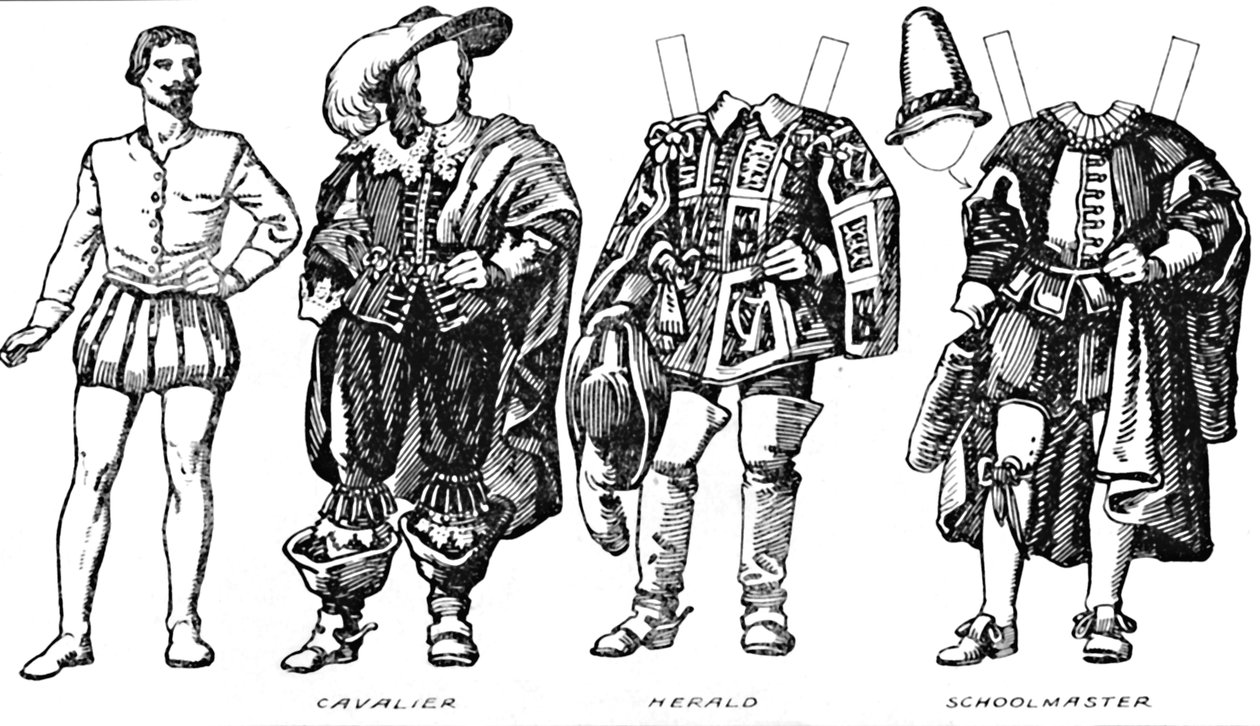 The Gallery of Historic Costume: Some Dresses of Cavaliers and Roundheads, c1934 af Unbekannt