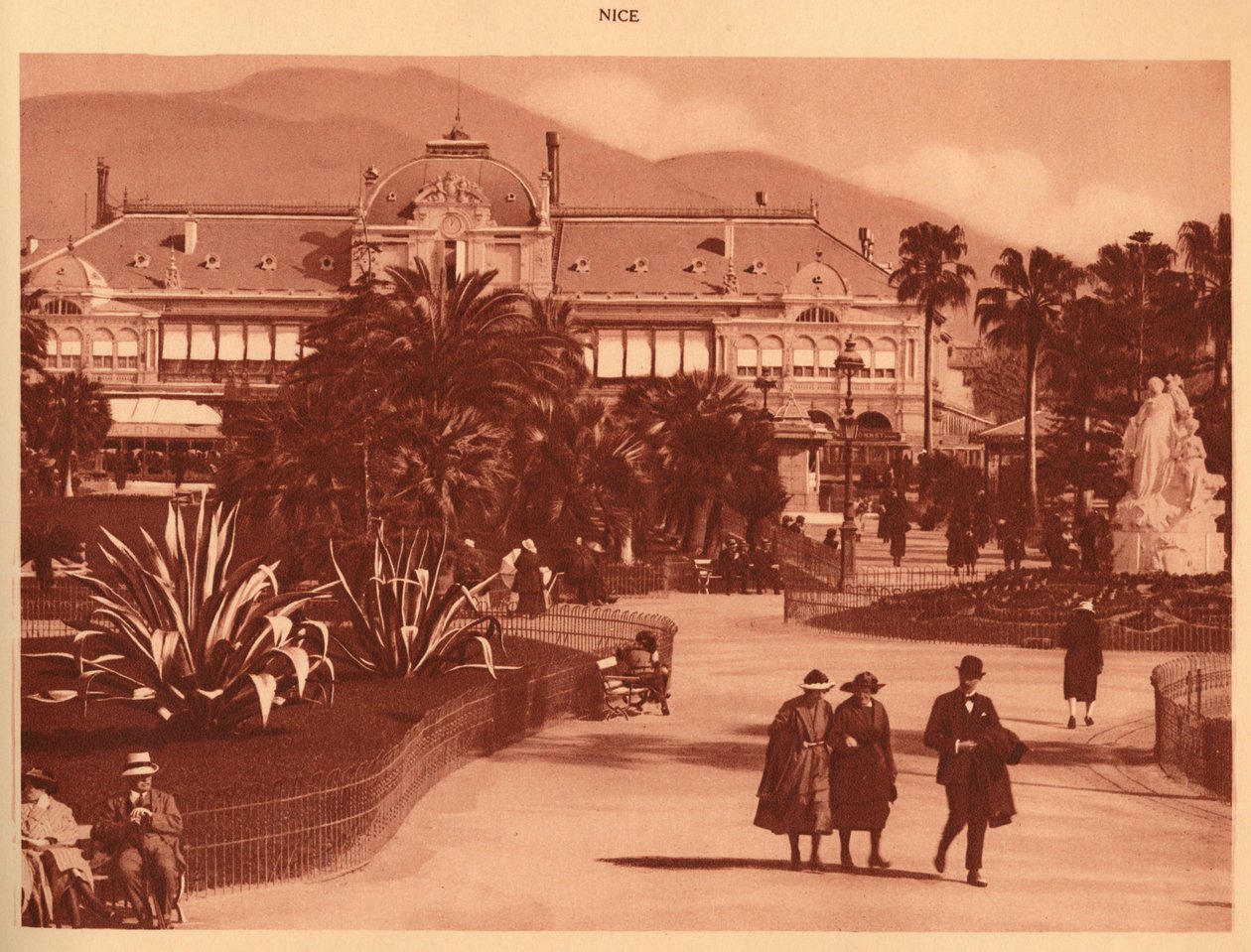 Haverne og kasinoet, Nice, 1930. af Unbekannt