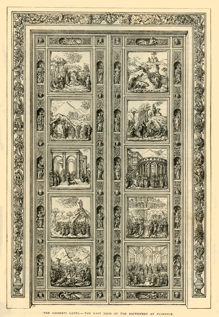 Ghiberti-portene - Østdøren til dåbskapellet i Firenze, 1882. af Unbekannt